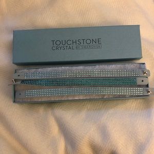 Touchstone wrap bracelet with Swarovski crystals
